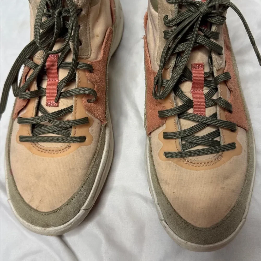 Sorel Women’s Ona 503 High Top‎ Sneakers in Nova, Sand, Paradox Pink.